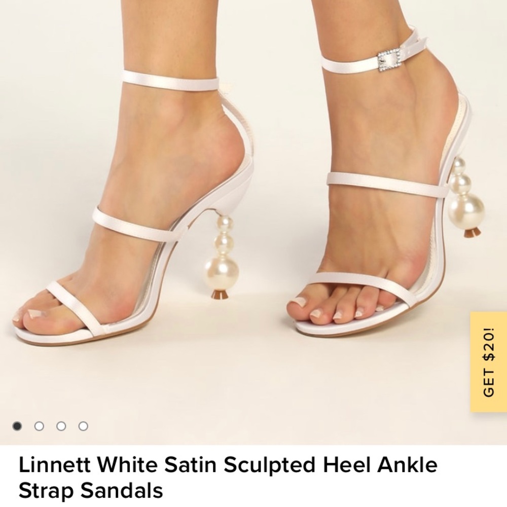 White pearly heels